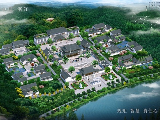寺廟鳥瞰圖設(shè)計(jì)定制品質(zhì)精良